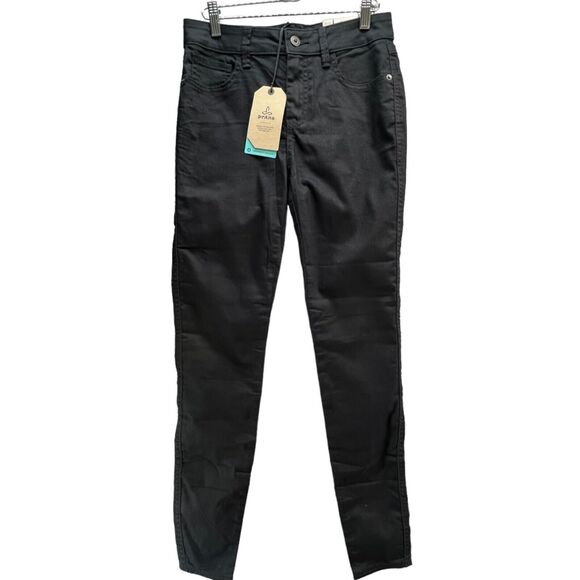 Prana Denim - Prana Oday Jeans Womens 26 Black Out Skinny‎ Performance Stretch Denim Organic